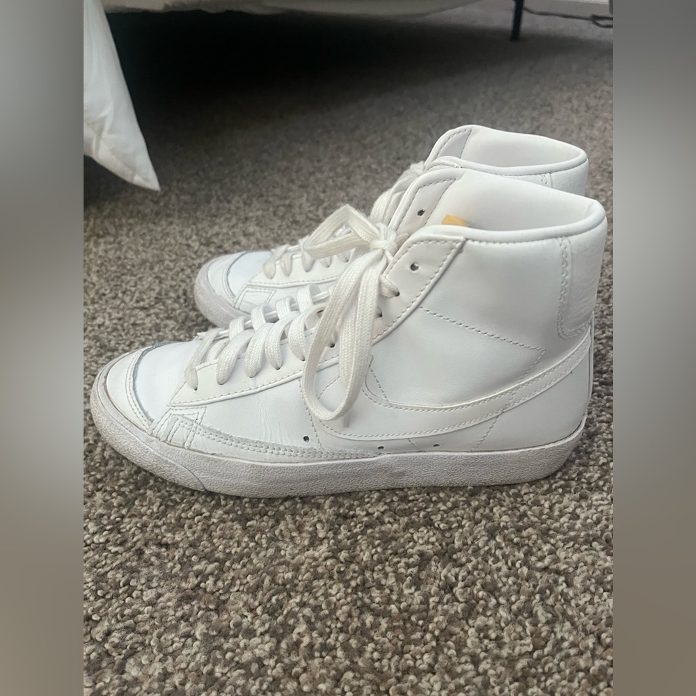 White Nike Blazers